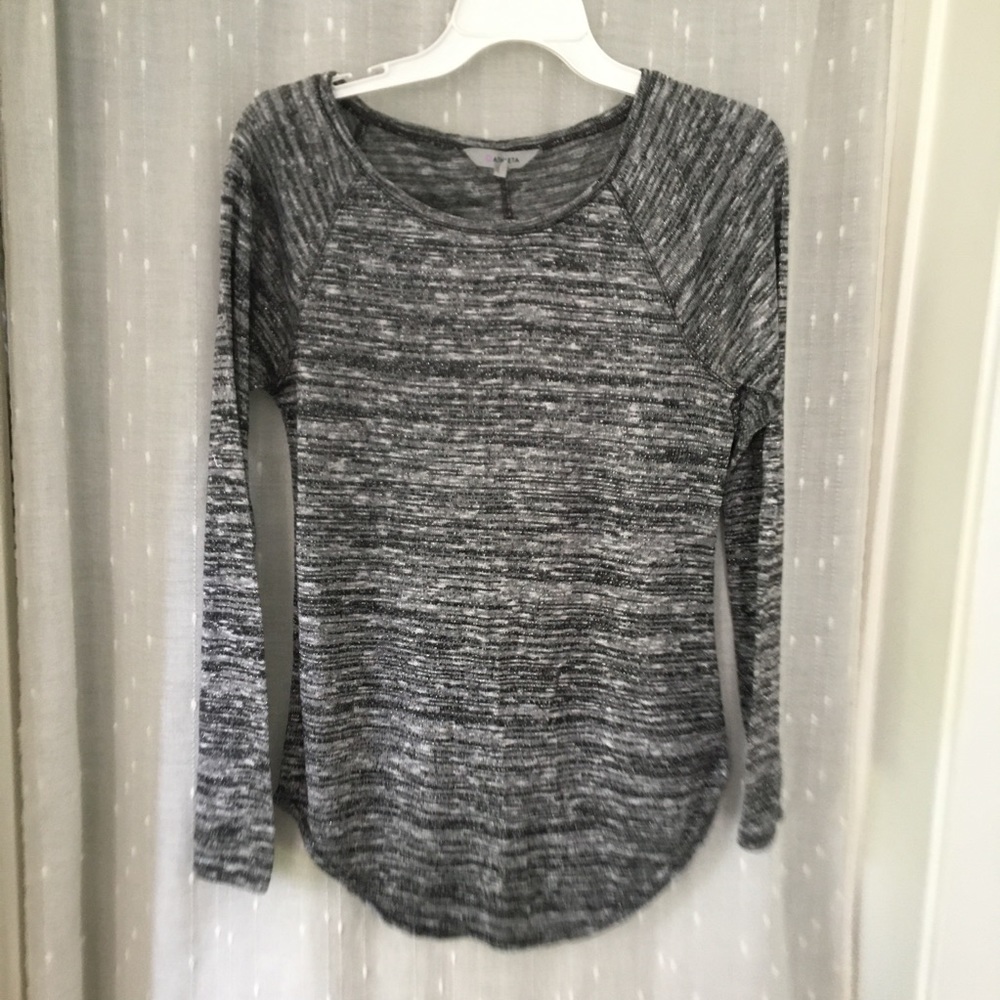 Athleta Metallic Heathered long sleeve